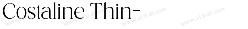 Costaline Thin字体转换